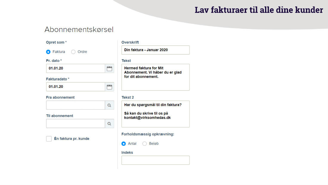 App screenshot: Abonnement