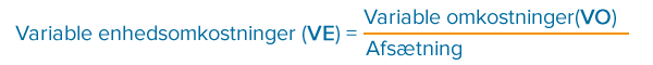 Formel for udregning af variable enhedsomkostninger