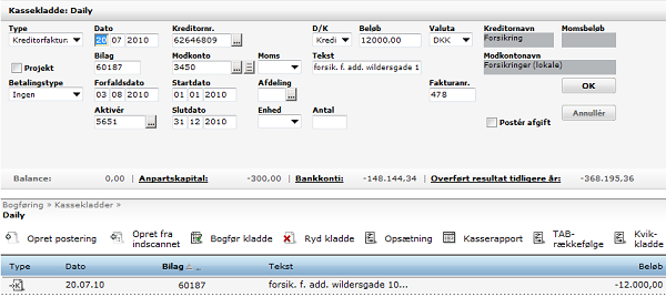 Periodisering i e-conomic regnskabsprogram