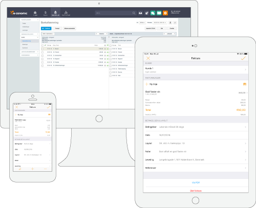Online regnskabsprogram til små virksomheder gør det nemt at bogføre fakturaer via app.