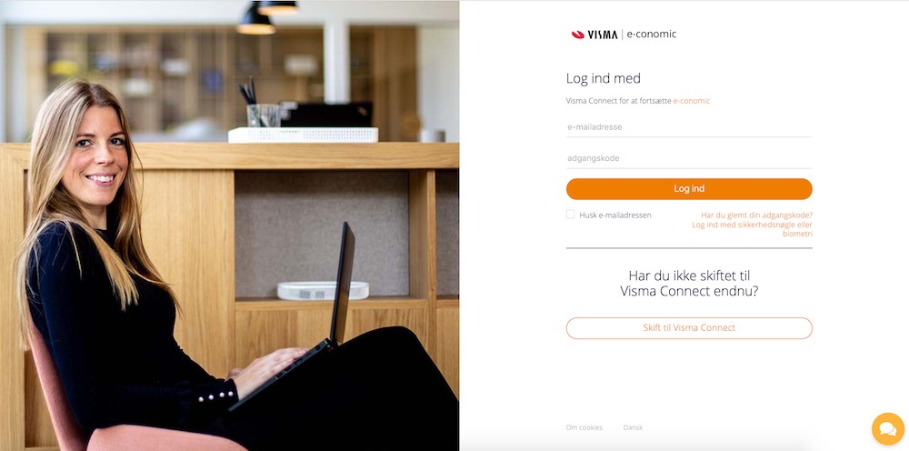 Visma Connect login-side