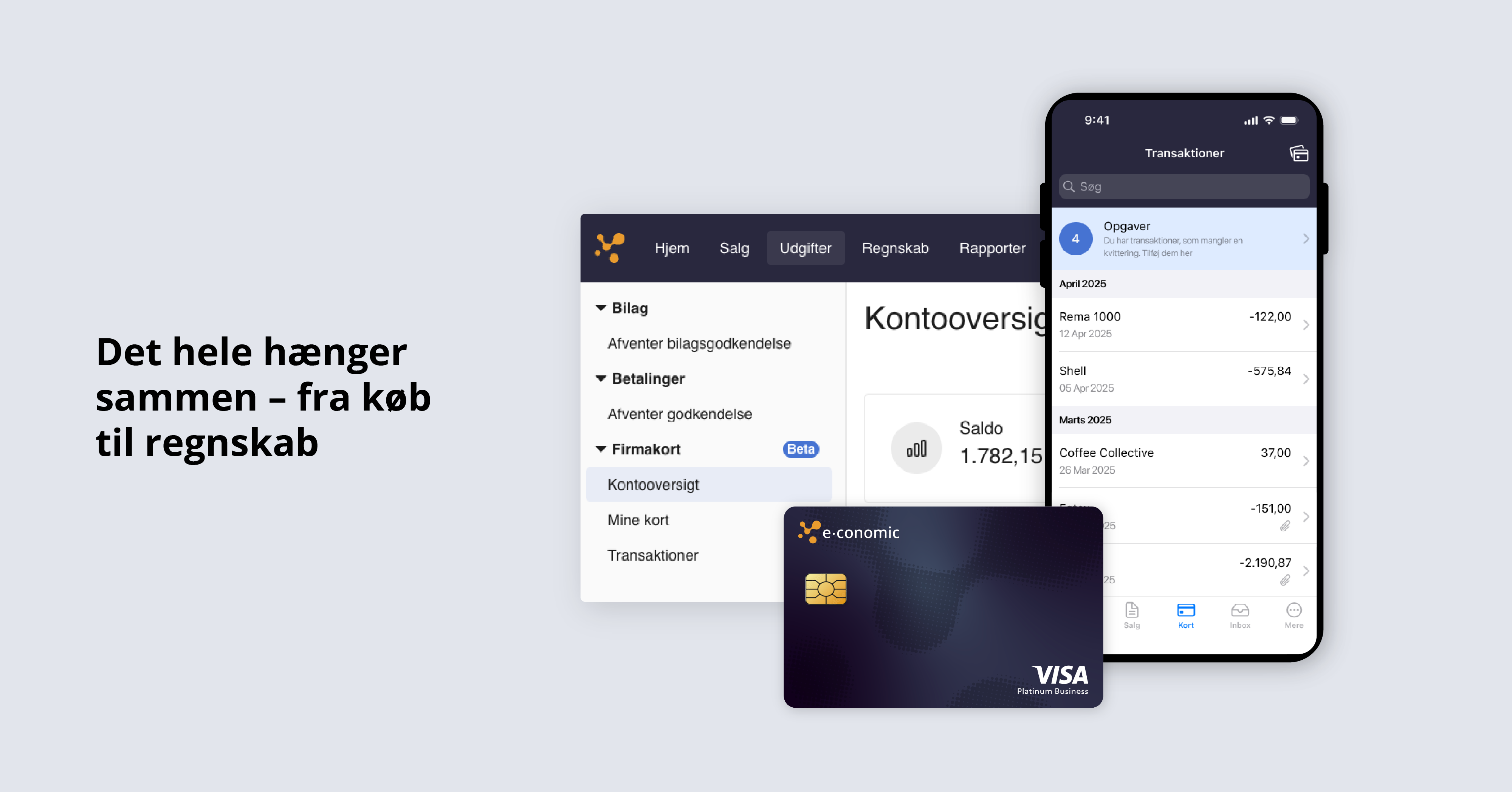 Et screenshot af e-conomics Firmakort