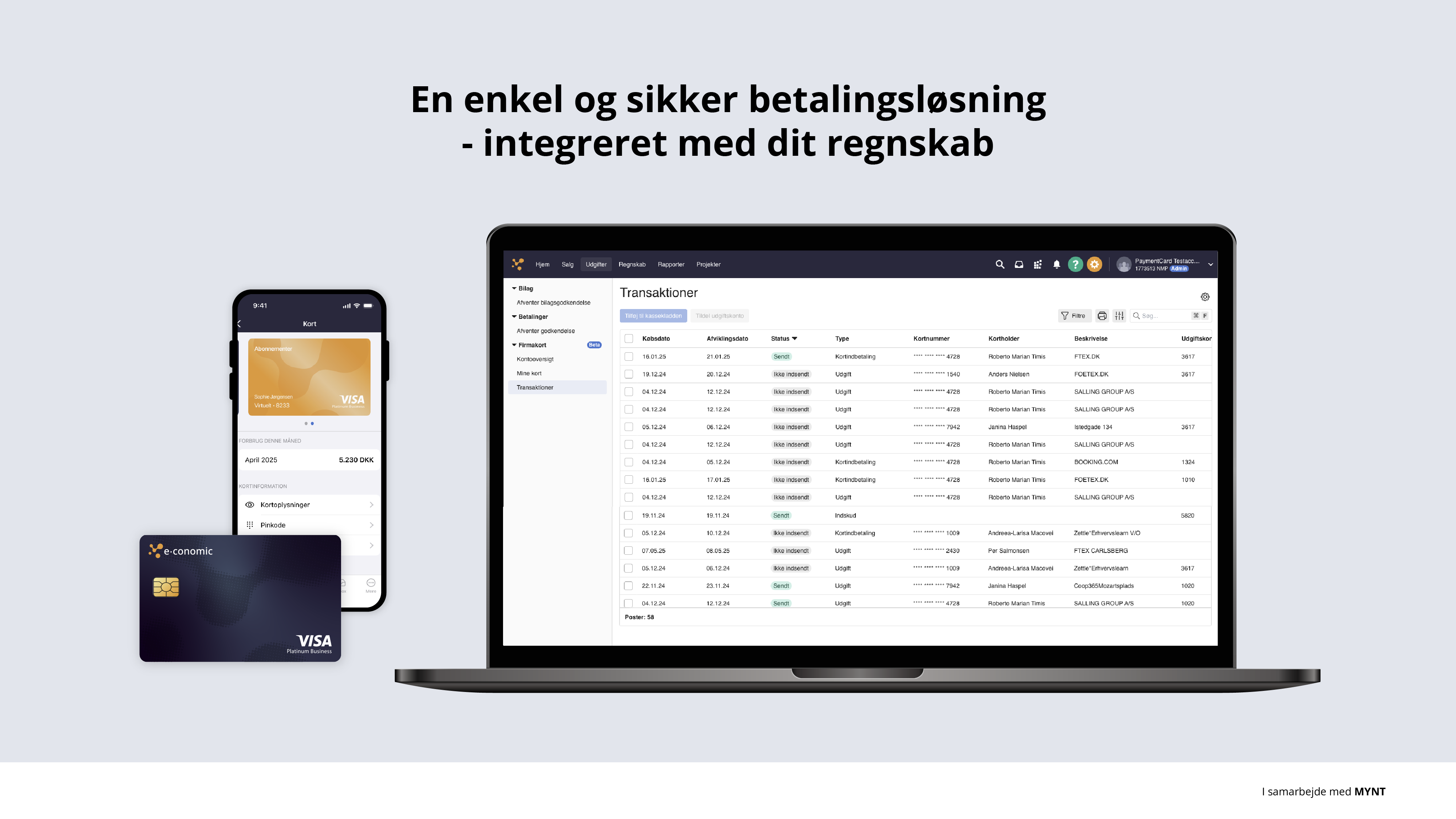 Et screenshot af e-conomics Firmakort