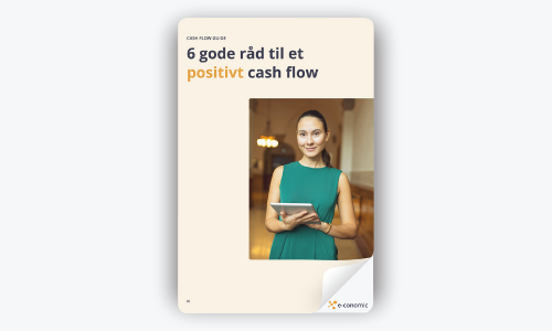 Et billede af en forside på en guide i e-conomic