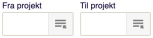 I felterne "Fra projekt" og "Til projekt" kan du her søge på et interval med projektnumre, hvis du benytter tillægsmodulet projektstyring.