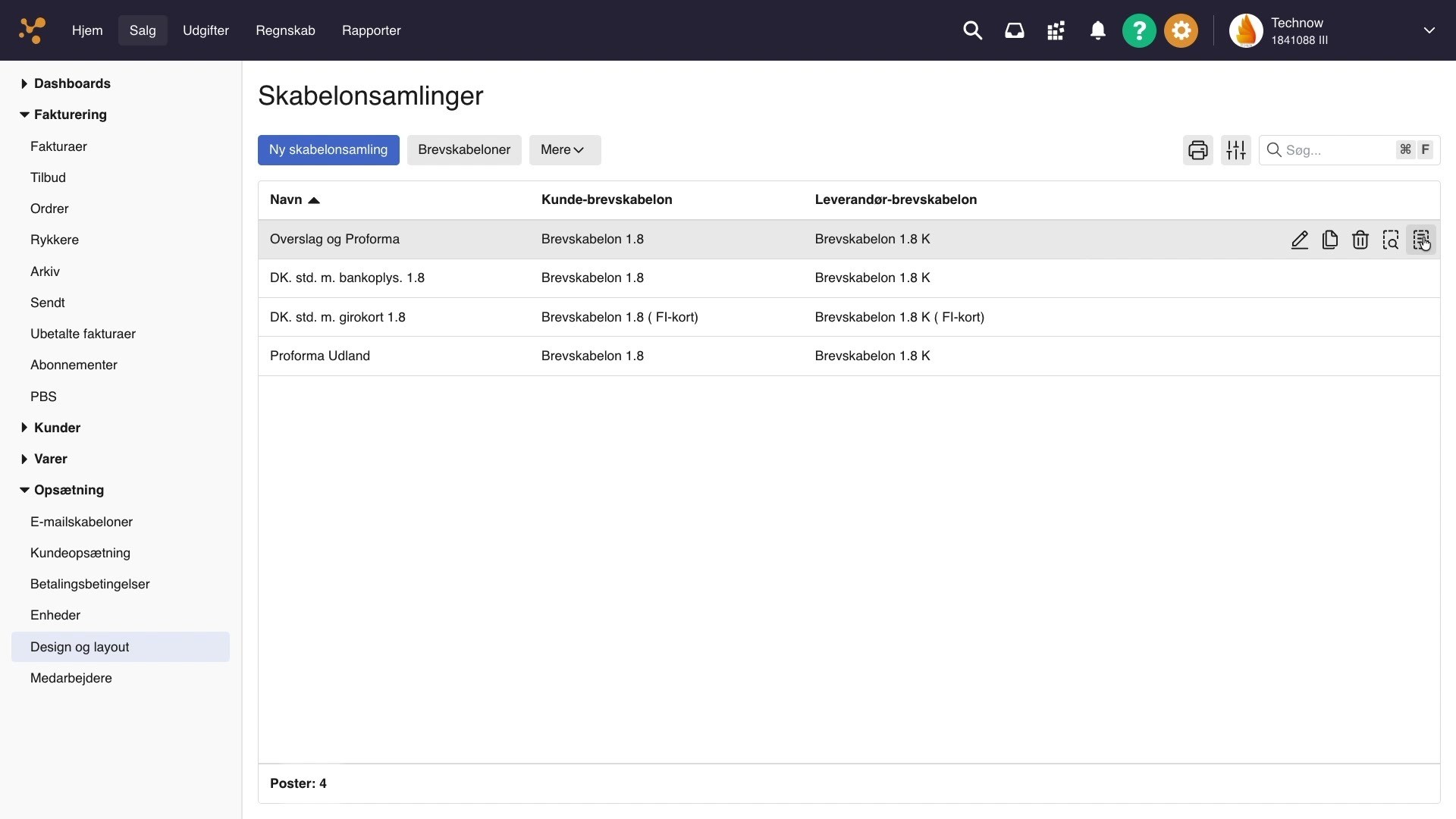 ss5 skabelonsamlinger oversigt