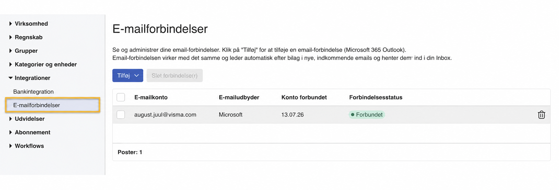 emailforbindelser
