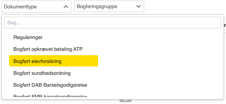 bogført elevforsikring