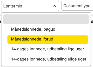 månedslønnede forud