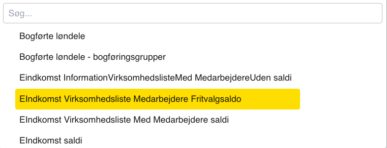 Eindkomst Virksomhedsliste Medarbejdere Fritvalgsaldo