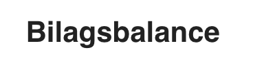 bilagsbalance