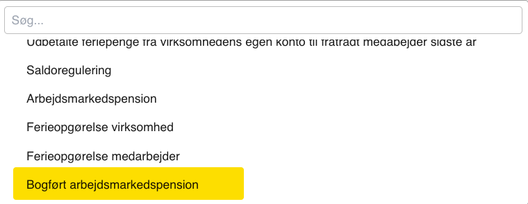 bogført arbejdsmarkedspension