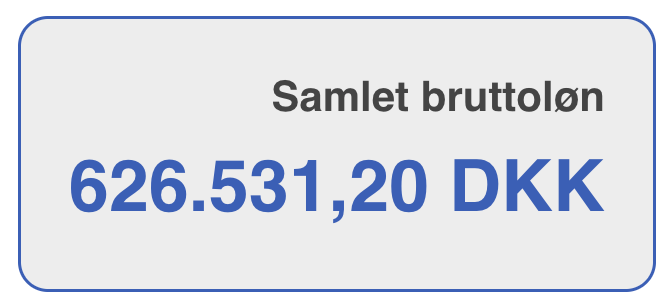 samlet bruttoløn
