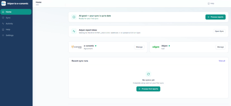 Screenshot fra 2app - Adyen