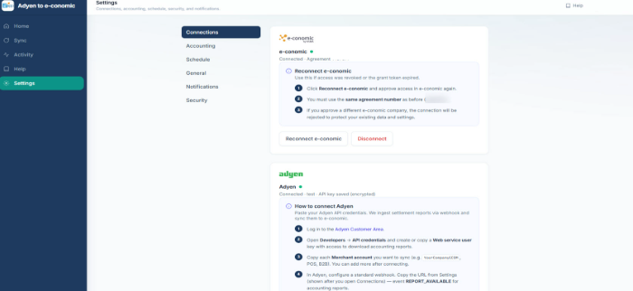 Screenshot fra 2app - Adyen