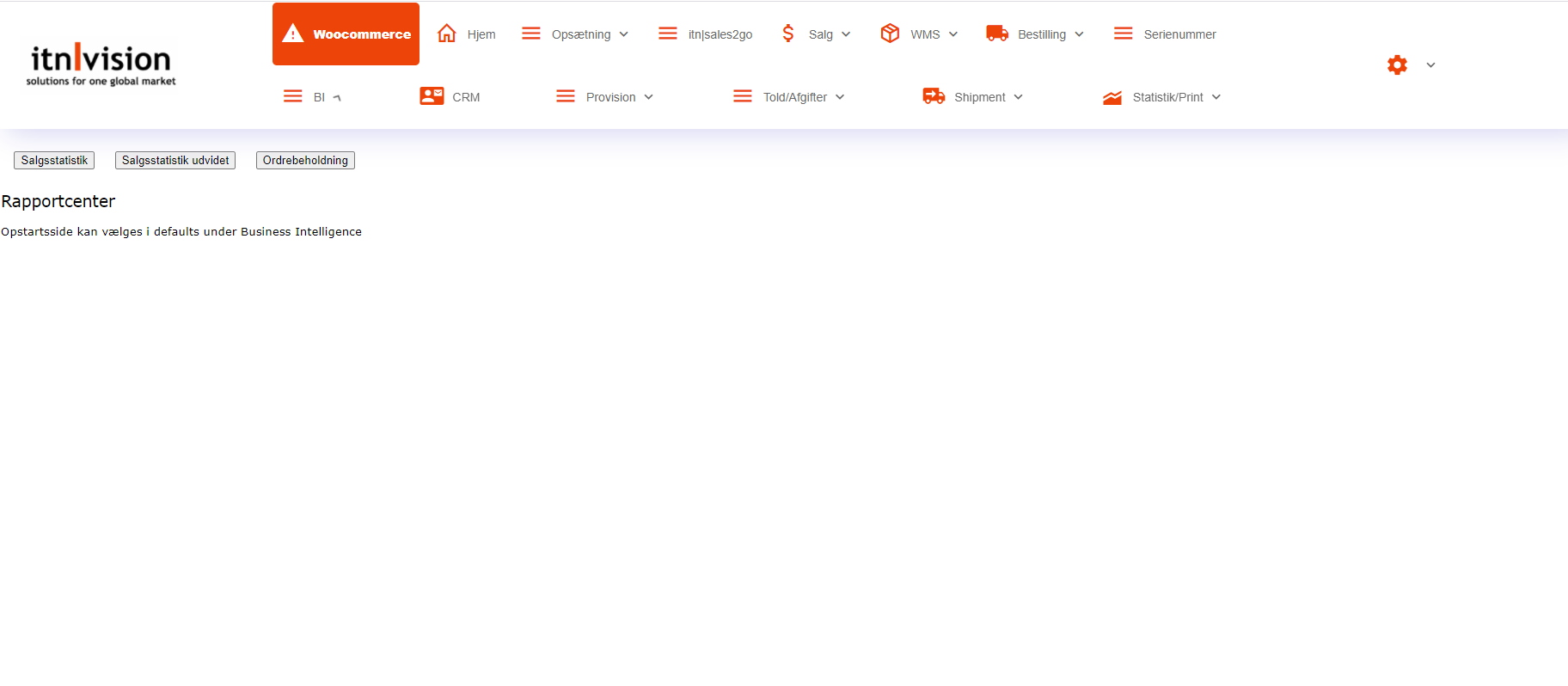App screenshot: Business Intelligence
