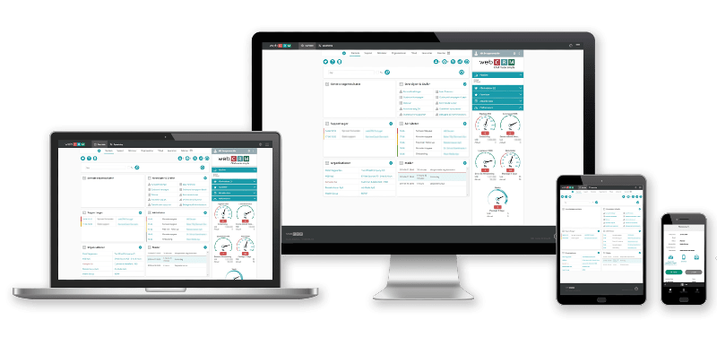 App screenshot: webCRM