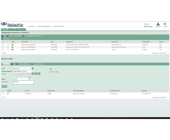 App screenshot: Ibistic Travel & Expense