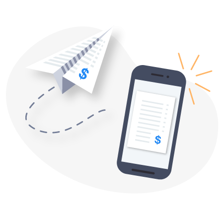 Papirfly der flyver ud af mobiltelefon