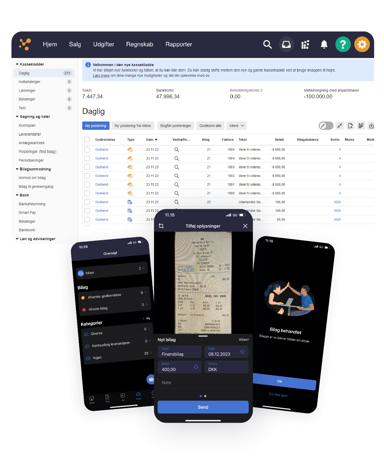 regnskabsprogram og mobil i e-conomic
