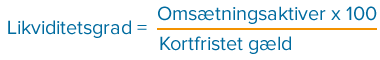 Formel for likviditetsgrad