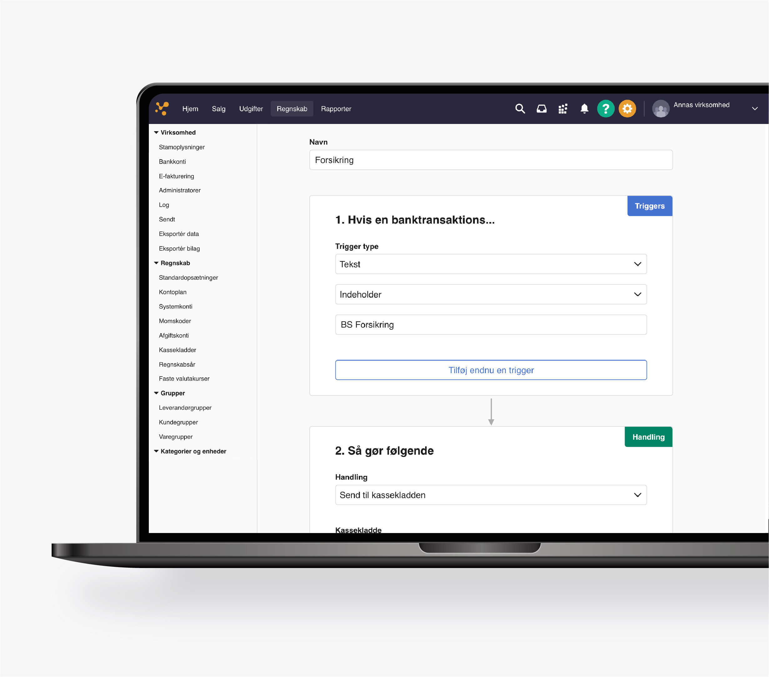 bank workflows i e-conomic systemet