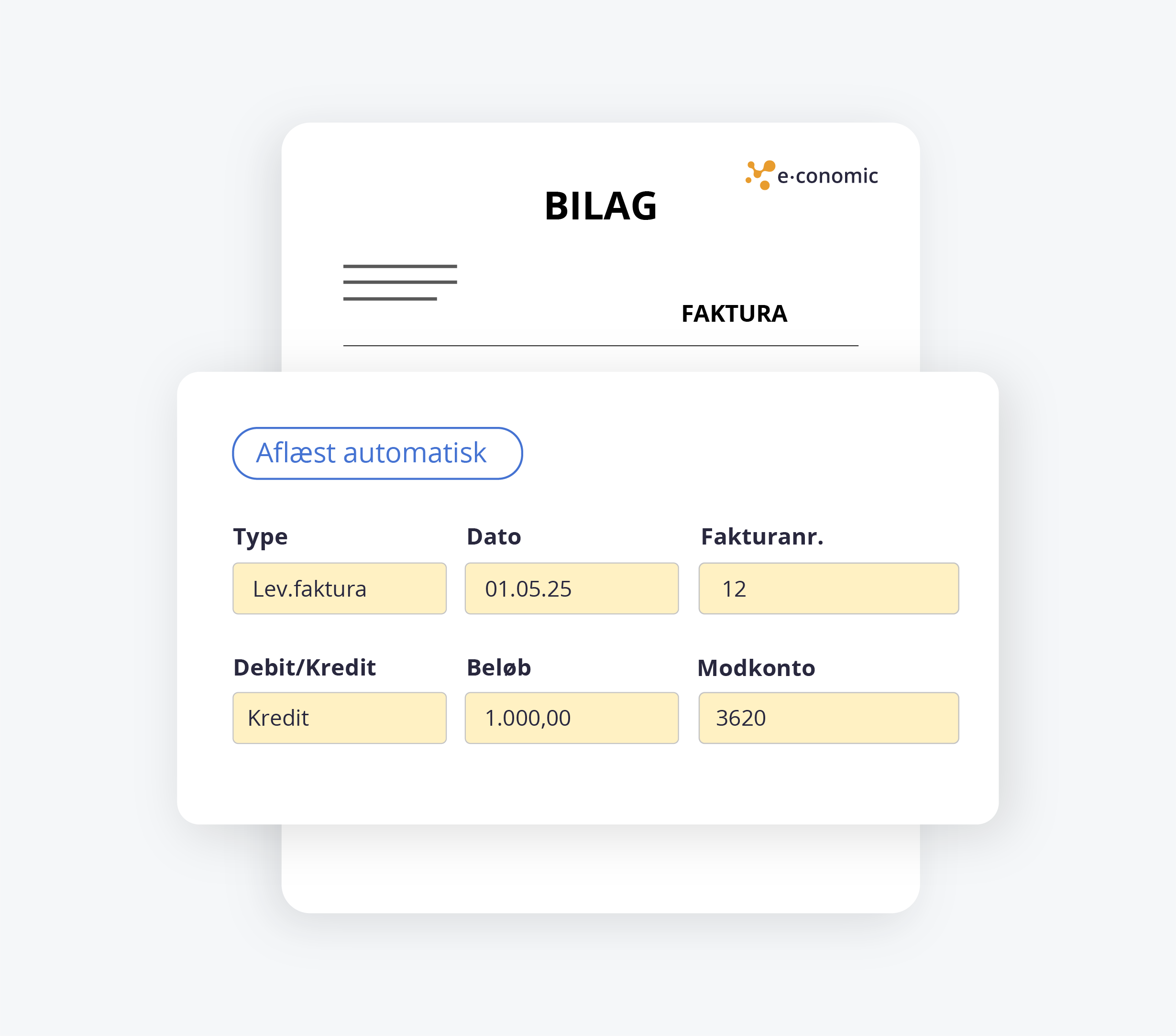 visualisering af bilag auto aflæst i e-conomic