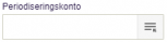 Viser feltet 'Periodiseringskonto' i Salg – bruges til at vælge en konto fra kontoplanen til periodisering.