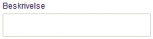 Viser feltet 'Beskrivelse' i modulet Abonnement – bruges til at indtaste en beskrivelse af abonnementet