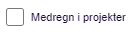Viser afkrydsningsfeltet 'Medregn i projekter' i Salg – bruges til at knytte en salgstransaktion til et projekt.