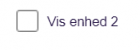 Viser afkrydsningsfeltet 'Vis enhed 2' i modulet Afdelinger – bruges til at aktivere dimensionen 'Enhed 2'.