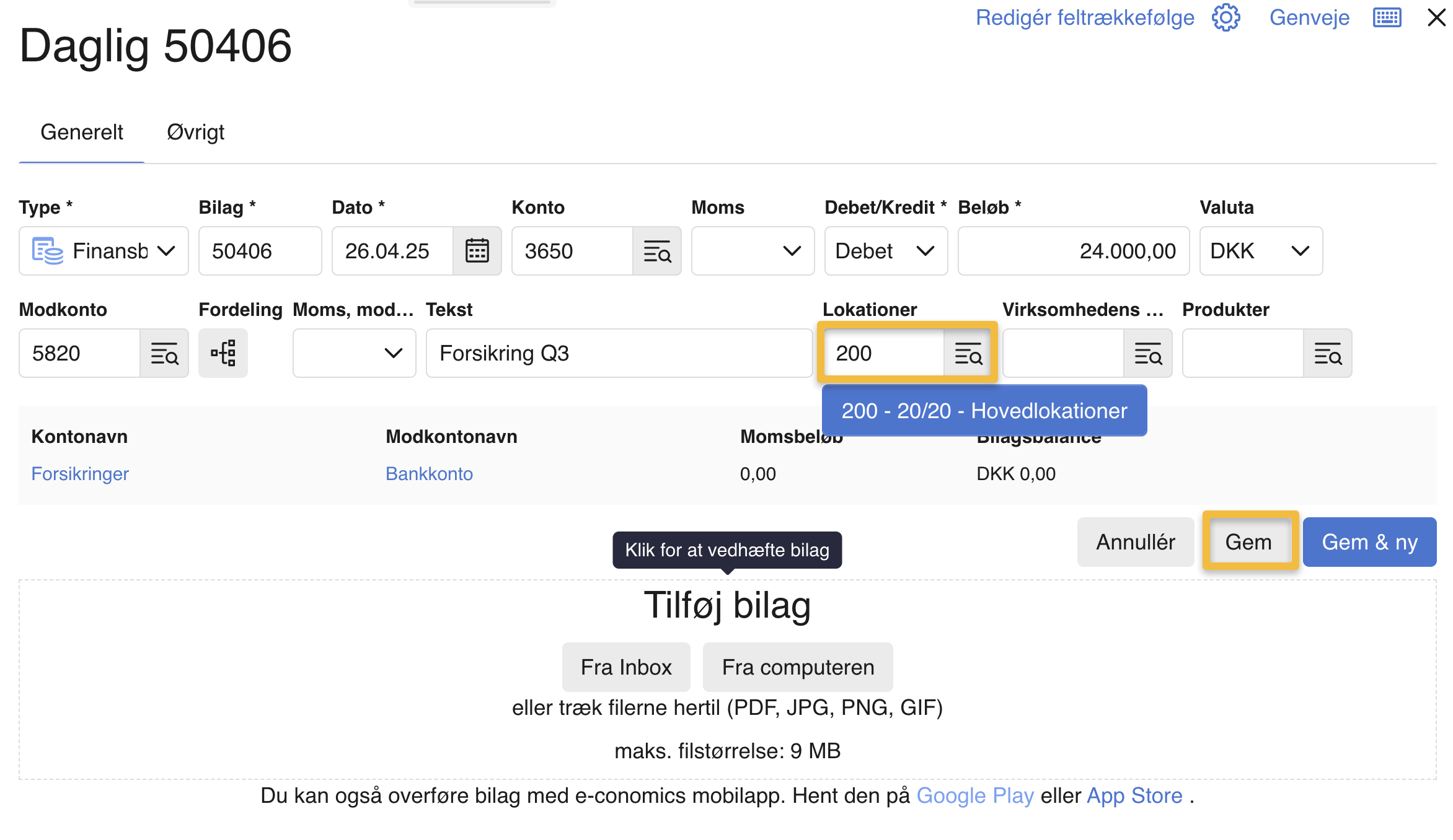 Viser fordelings-ikonet i en kassekladde – bruges til at anvende en fordelingsnøgle på en postering.