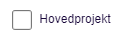 Viser afkrydsningsfeltet 'Hovedprojekt' i Projekter – bruges til at markere et projekt som et hovedprojekt.