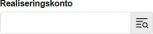 Viser søgeikonet i feltet 'Realiseringskonto' i Kassekladder – bruges til at slå op i kontoplanen og vælge den rigtige konto.