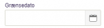 Viser kalenderikonet ved feltet 'Grænsedato' i Projekter – bruges til at vælge en dato fra en kalender.
