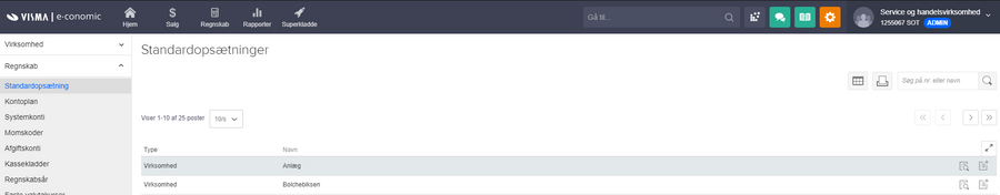 Viser Anvend-ikonet ved en standardopsætning i Standardopsætninger – bruges til at anvende opsætningen på en administreret virksomhed.