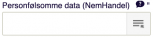 Viser feltet 'Personfølsomme data (NemHandel)' i Salg – bruges til at indtaste personfølsomme oplysninger, der skal med på en NemHandel-faktura.