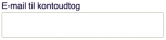 Viser E-mail til kontoudtog-feltet i Salg – bruges til at indsætte e-mailadressen til modtagelse af kontoudtog.