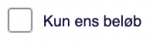 Viser afkrydsningsfeltet 'Kun ens beløb' i salgsmodulet – bruges til at filtrere en liste til kun at vise posteringer med samme beløb.