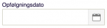 Viser feltet 'Opfølgningsdato' i Salg – bruges til at vælge en dato for opfølgning.