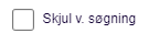 Viser afkrydsningsfeltet 'Skjul v. søgning' i Projekter – bruges til at skjule et projekt, når der søges i projektlisten.