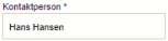Viser feltet 'Kontaktperson' i Stamoplysninger – bruges til at indtaste navnet på kontaktpersonen.
