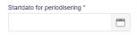 Viser "Startdato for periodisering"-feltet i Periodisering – bruges til at angive startdatoen for en periodisering.