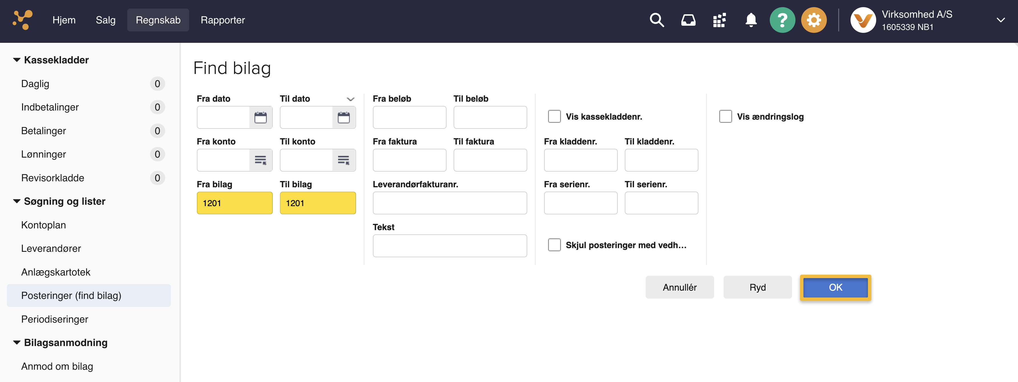 Viser "Tilbagefør"-knappen i bilagsvisningen – bruges til at tilbageføre et bogført bilag.
