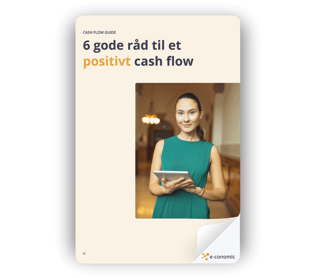 Et billede af en forside på en guide i e-conomic