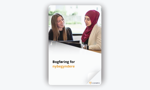 Et billede af en forside på en guide i e-conomic