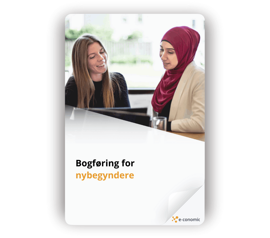 Et billede af en forside på en guide i e-conomic