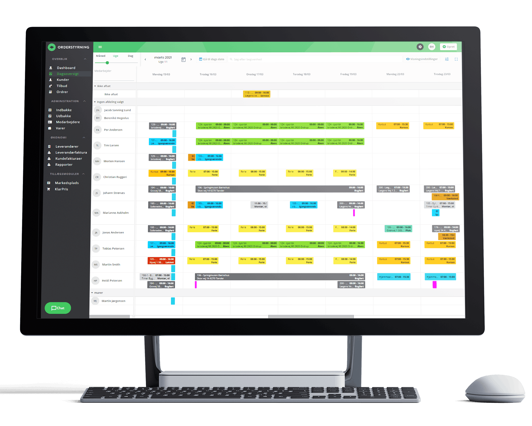 Et billede af Ordrestyrings system
