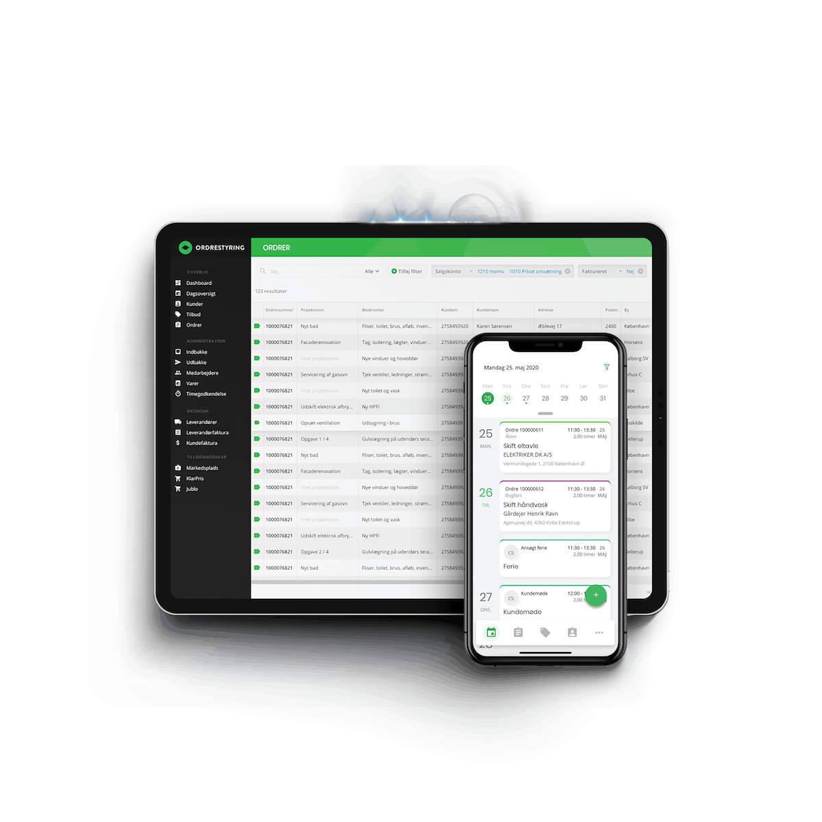 Et billede af Ordrestyrings system