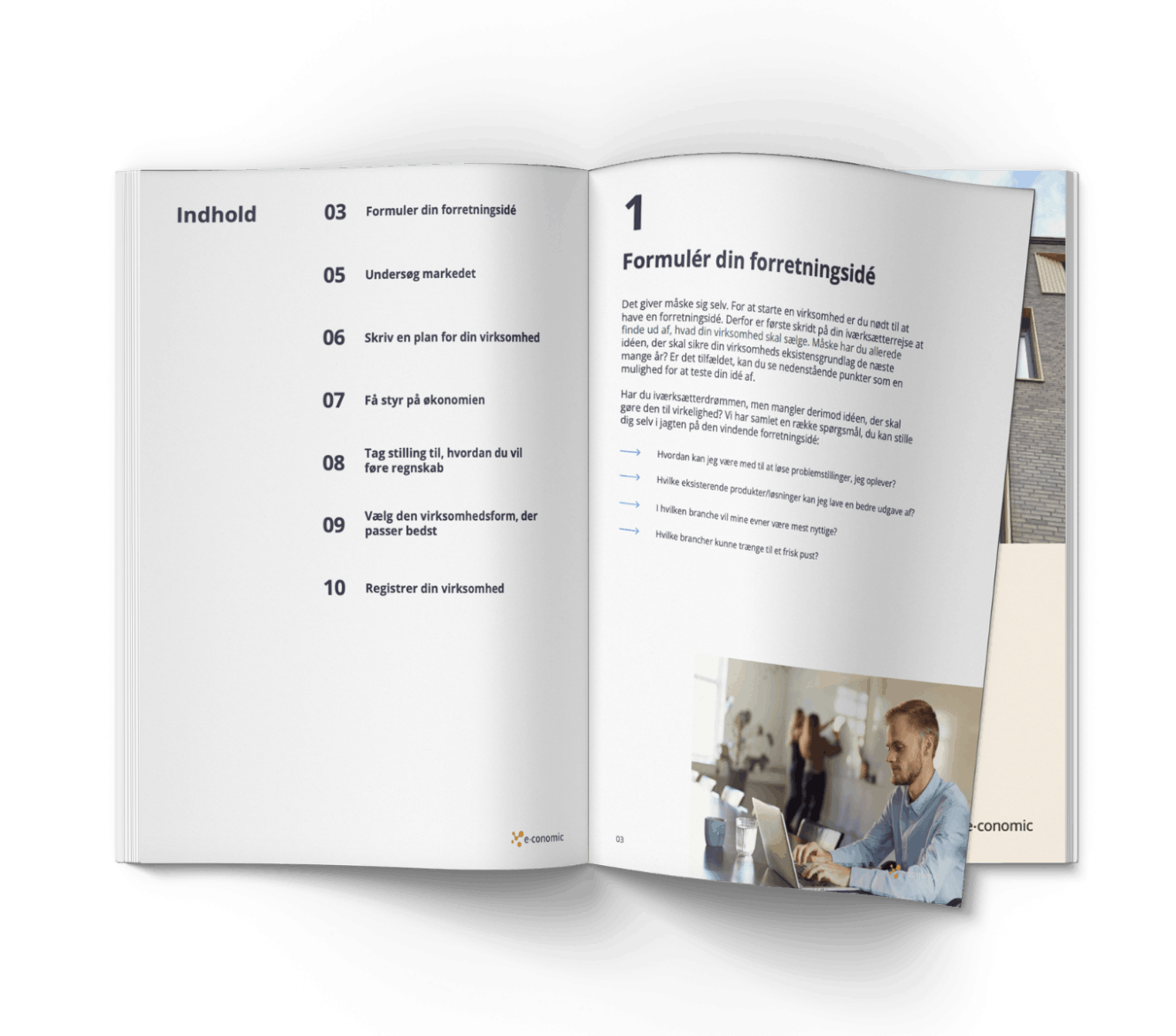 Et billede af en guide i e-conomic